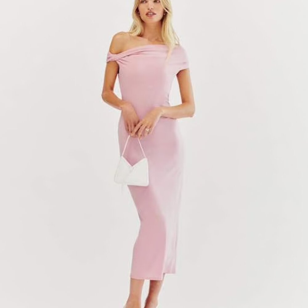 Reformation Jamen Knit Dress Pink - Size L
